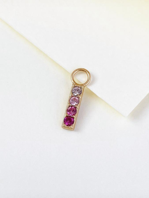 Ombre Rose Pave Gold Charm