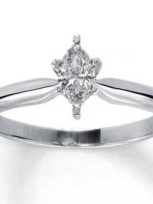 Pompeii3 1/4ct Solitaire Marquise Diamond Engagement Ring 14k White Gold