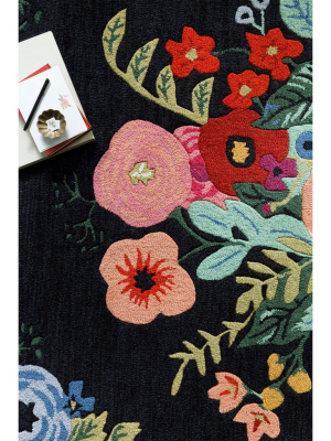 Loloi Rifle Paper Co. Les Fleurs Rug - Black/multi