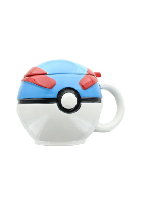 Just Funky Pokemon Great Ball Molded Mug With Lid