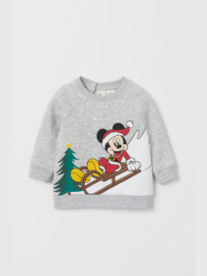 Flock-print Sweatshirt