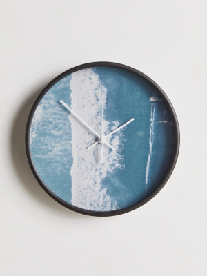 Surfing The Wave Wall Clock