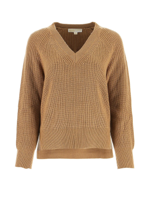 Michael Michael Kors V-neck Ribbed Sweater