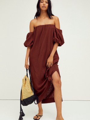 Vieques Off The Shoulder Midi Dress