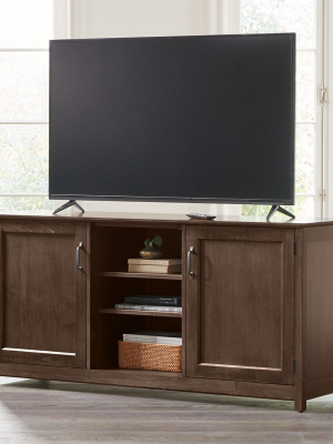 Ainsworth Cocoa 64" Media Console With Glass/wood Doors