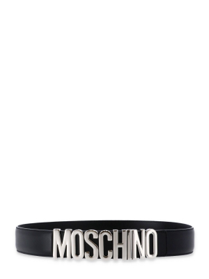 Moschino Logo Plaque Belt