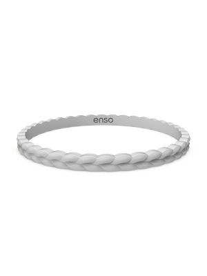 Weave Stackable Silicone Bracelet - Misty Grey