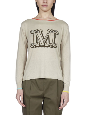 Max Mara Logo Intarsia Sweater