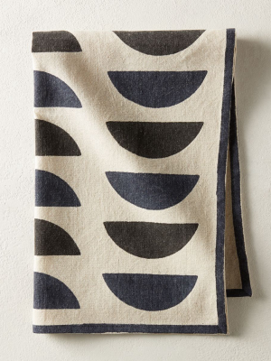 Waning Block Print Tea Towel