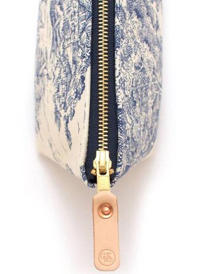 Vintage Toile Travel Clutch