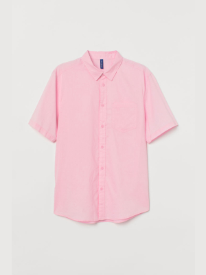 Short-sleeved Cotton Shirt