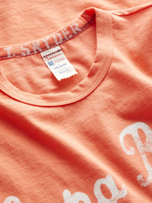 Lopa Beach Surf Club Tee In Melon Orange