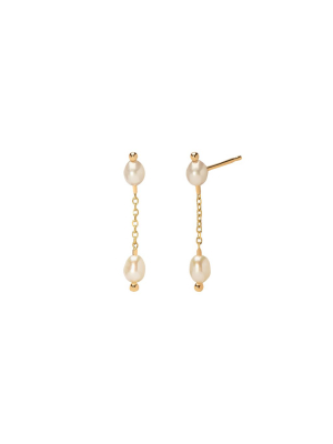 Pearl Shower Earrings - Short