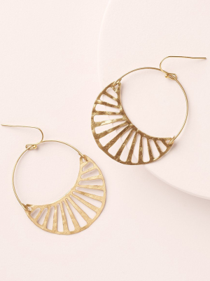 Rajani Earrings - Crescent Hoop