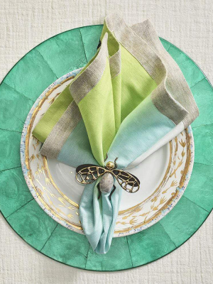 Kim Seybert Dip Dye Napkin - Set Of 4 - Blue & Green