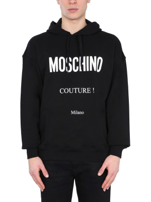 Moschino Logo Print Hoodie