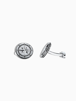 Effy Men's 925 Sterling Silver Compass Cufflinks