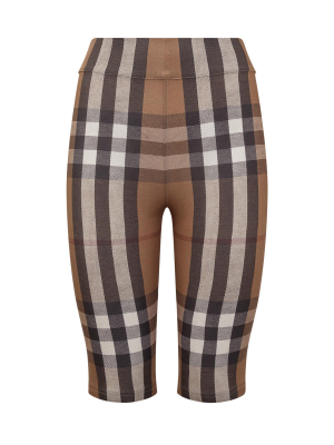 Burberry Check-printed Knee Length Cycling Shorts