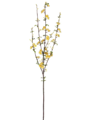 Sullivans Artificial Flowering Almond Stem 32"h Yellow Flowers