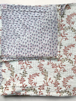 Newly Printed Kantha Queen Bedcover