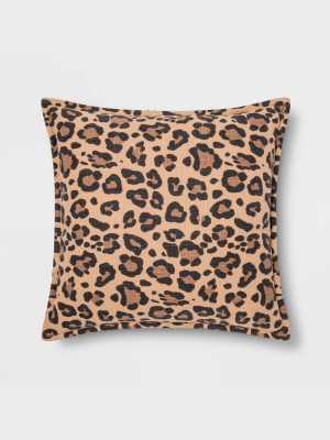 Leopard Print Linen Pillow - Threshold™