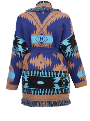 Alanui Mica Fringe Trim Cardigan