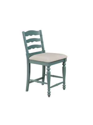 24" Marino Counter Height Barstool Upholstered Seat & Back - Linon