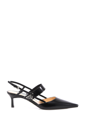 Prada Slingback Pointed-toe Pumps