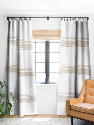 Holli Zollinger French Linen Tassel Single Panel Blackout Window Curtain By Deny Designs.