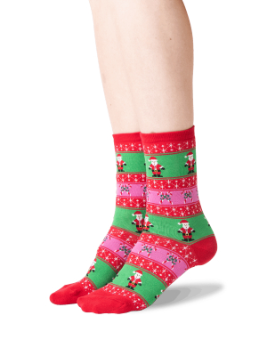 Women's Santa Fair Isle Socks