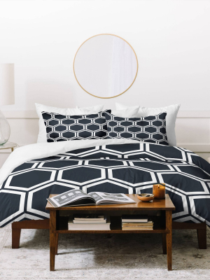 The Old Art Studio Hexagon Duvet Set - Deny Designs