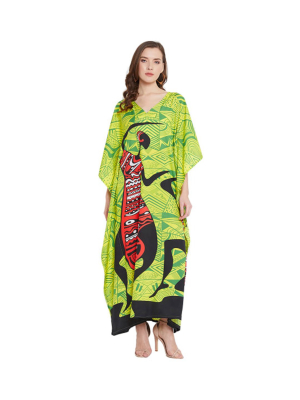 Dancing Handmade Tribal Printed Kaftan Dress