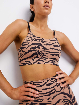 Tiger Stripe (tan) Sports Bra