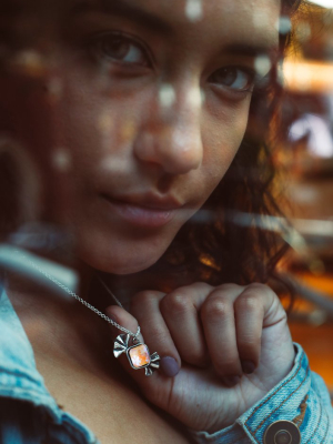 Peach Bow-tie Candy Pendant