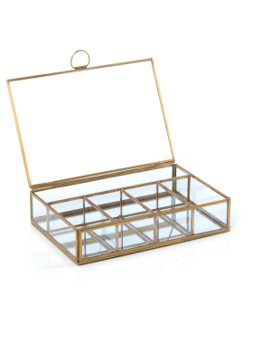 Wallace 5 Compartment Display Box - Gold - Shiraleah