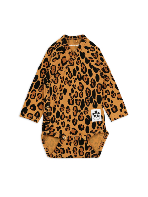 Mini Rodini Basic Leopard Wrap Bodysuit