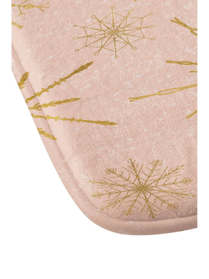 Jacqueline Maldonado Snowflakes Memory Foam Bath Mat Beige - Deny Designs