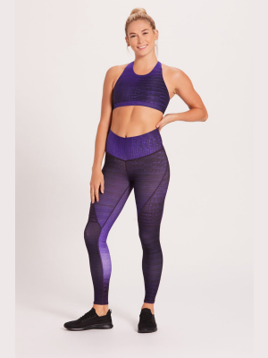 Croc High Waisted Slice Legging - Royal