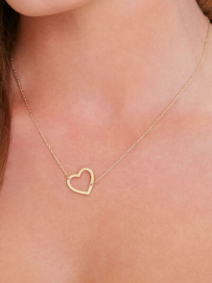 Cutout Heart Charm Necklace