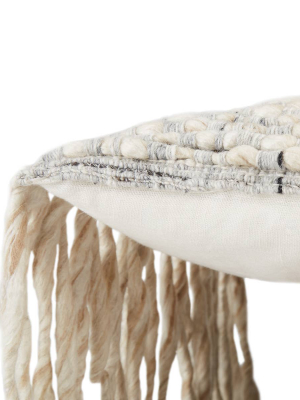 Jaipur Living Angora Cilo Lumbar Pillow - Cream/light Gray