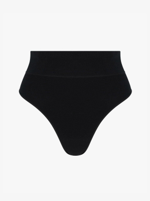 Boucle Seamfree Thong Black