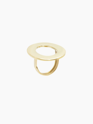 Open Oval Statement Ring - Brass