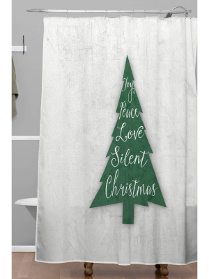 Monika Strigel Farmhouse Christmas Tree Christmas Shower Curtain Green - Deny Designs