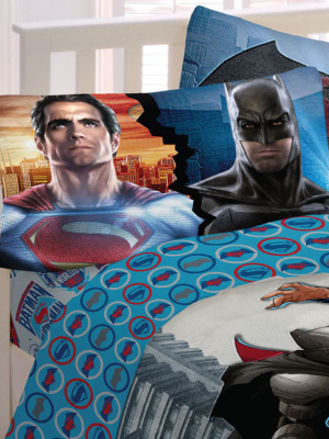 Batman Superman Bed Sheets World's Finest Heroes Bedding