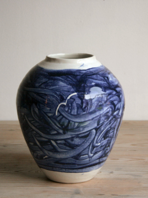 Cobalt & White Vase No. 11