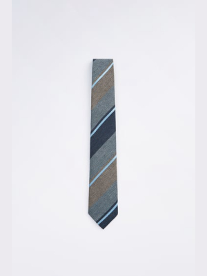 Striped Textured Wide Tie