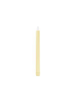 1.3" X 10.8" 2pk Unscented Led Flickering Flame Taper Candle Set Cream - Threshold™