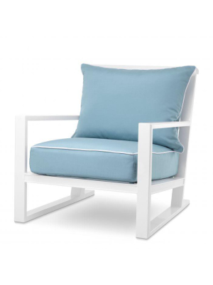 Eichholtz Como Outdoor Chair - White & Blue