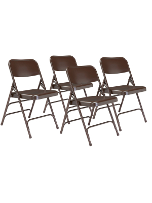 Set Of 4 Deluxe All Steel Triple Brace Folding Chairs - Hampton Collection