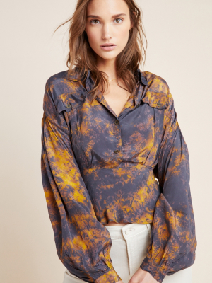 Marteline Tie-dye Buttondown